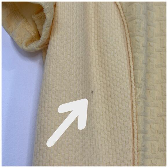 NWT Talbots Knit Fit & Flare Dress Size 10 Yellow Basket Weave Lined Pockets - Picture 12 of 12